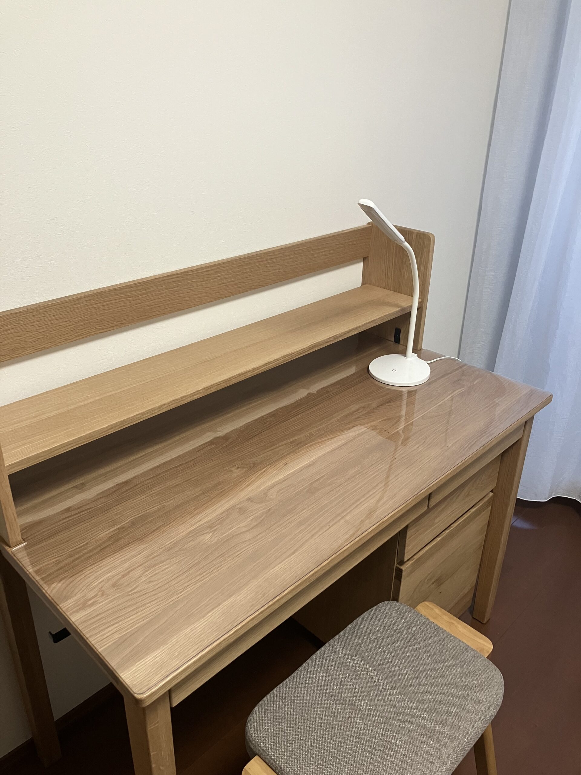 新生活準備に無印良品デスクに合わせたデスクマットで 長く綺麗に使用